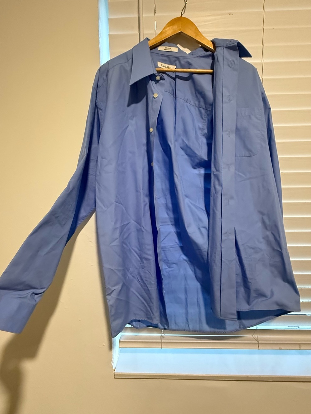 Calvin Klein Light Blue Button-Front Shirt Jacket